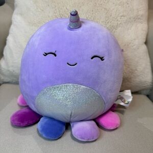 Squishmallows Davina the Octocorn Purple and Pink Unicorn Plush